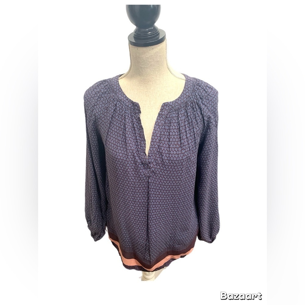 Boden Women’s Size 8R Printed Peasant Blouse